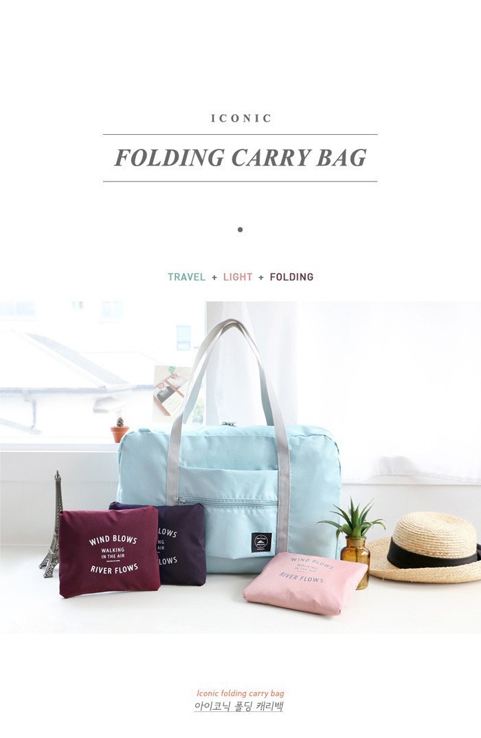 Korean version travel bag, foldable travel storage bag, travel storage bag, jacquard bag, clothes organizing bag, maternity bag pic 1