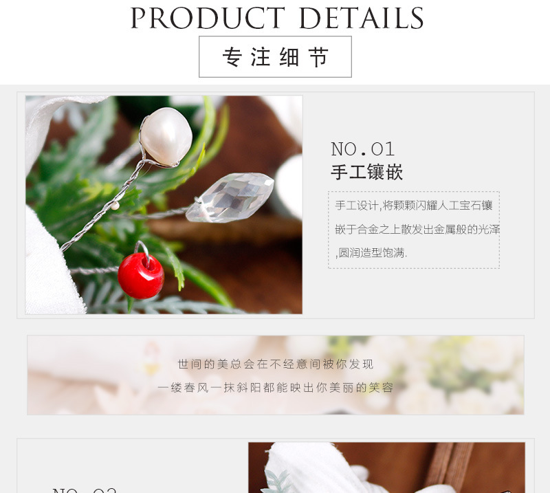 Bride hairpin headwear, forest-style super fairy-like Korean adult short hair clip, wedding dress hair accessory, side clip, hair flower hairpin pic 3