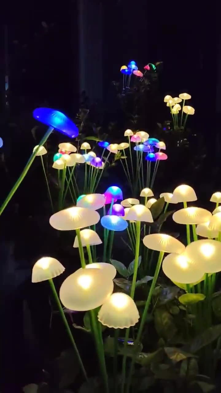 太阳能led灯水母灯户外氛围灯蘑菇灯防水草坪灯装饰庭院灯感应灯详情17