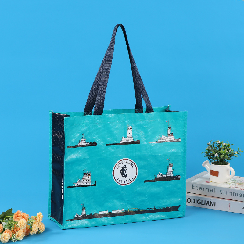 Factory wholesale PP laminated advertising woven bags, laminated non-woven fabric hand-held shopping bags, hand-held woven gift bags pic 6