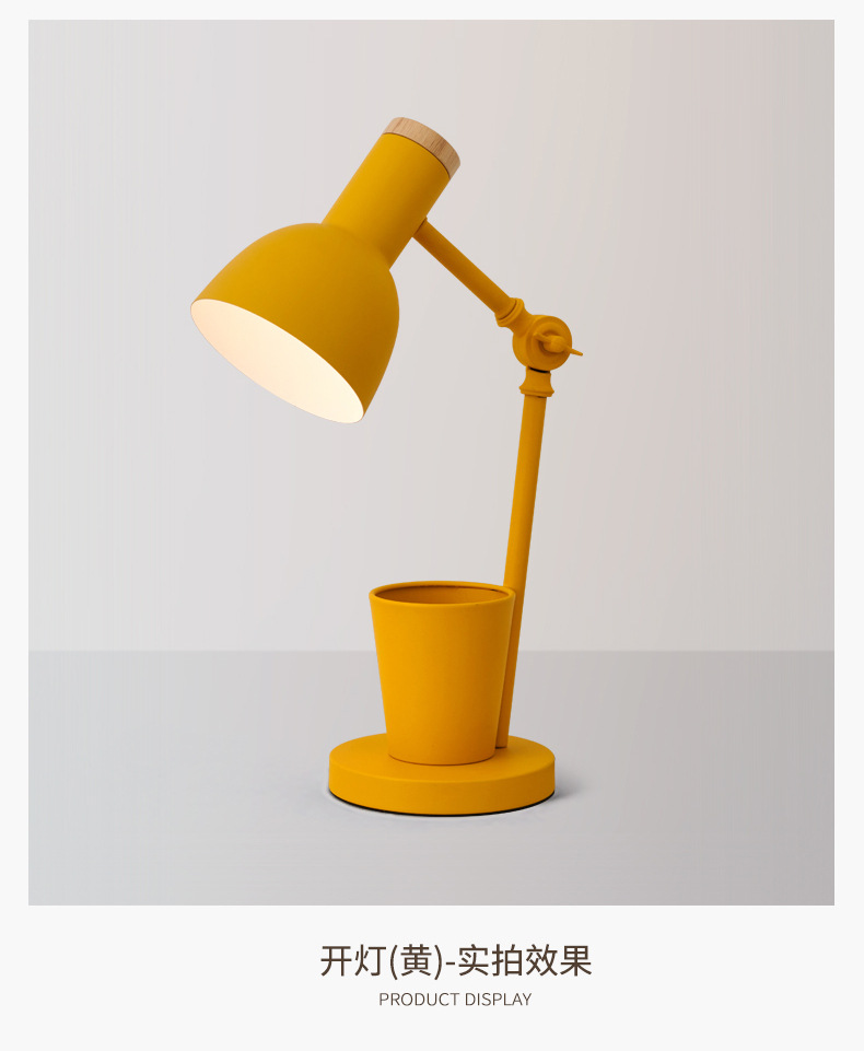 Nordic creative pen holder desk lamp, student-specific eye-protecting dormitory desk reading lamp, bedroom ins girl bedside lamp pic 18