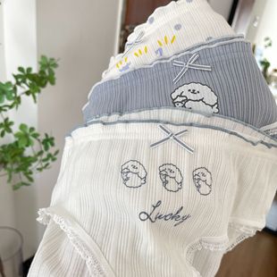 咔喵少女日系内裤女简约舒适透气棉女士内裤低腰少女学生底裤头详情4