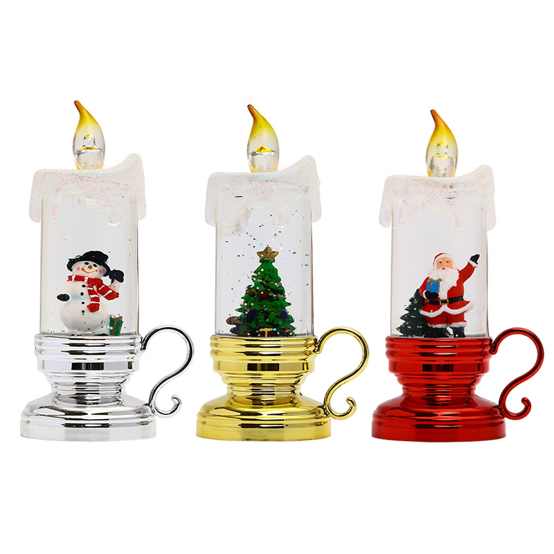 New Christmas wind light LED electronic candle Santa Claus Night Light Saint pic 3