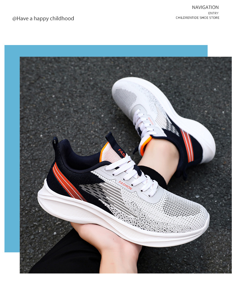 新款潮流春秋透气运动鞋系带气垫跑步鞋韩版轻便temu代发休闲鞋男详情19