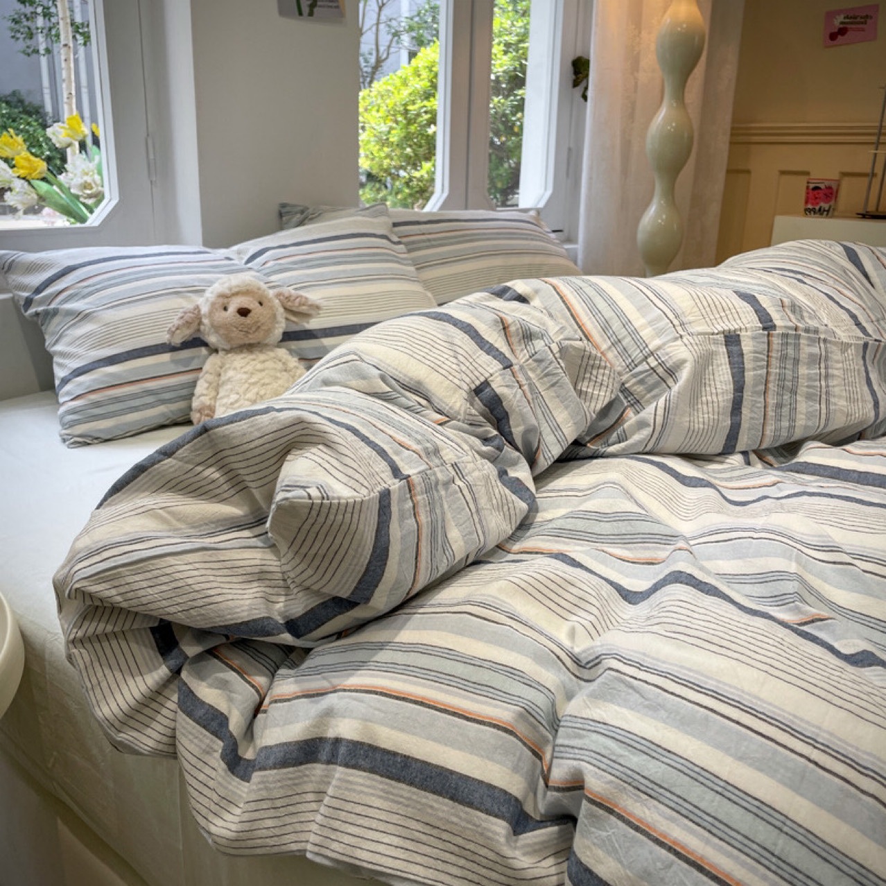 Spring new washed cotton three-piece set and four-piece set, soft and skin-friendly cloud cotton Muji style dormitory three-piece set pic 31