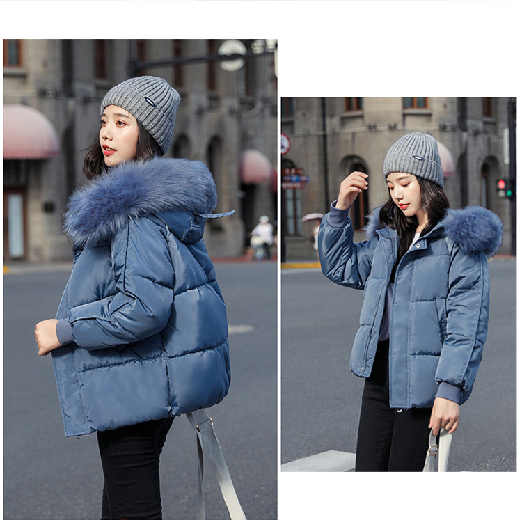 New winter cotton-padded jacket, thickened cotton-padded jacket, down cotton-padded jacket for women, short Korean-style fitted hooded bread jacket pic 33