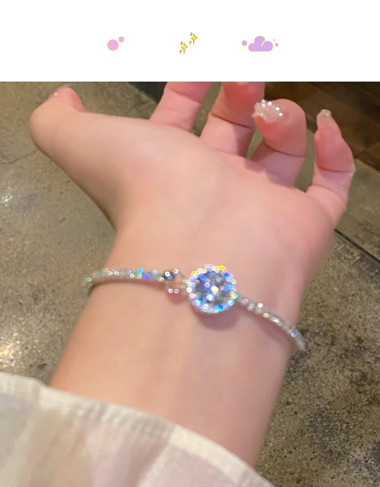 Korean bestseller, super shiny round zircon bracelet, simple and versatile, high-quality, perfect for best friend gifts, wholesale of bracelets and jewelry pic 17