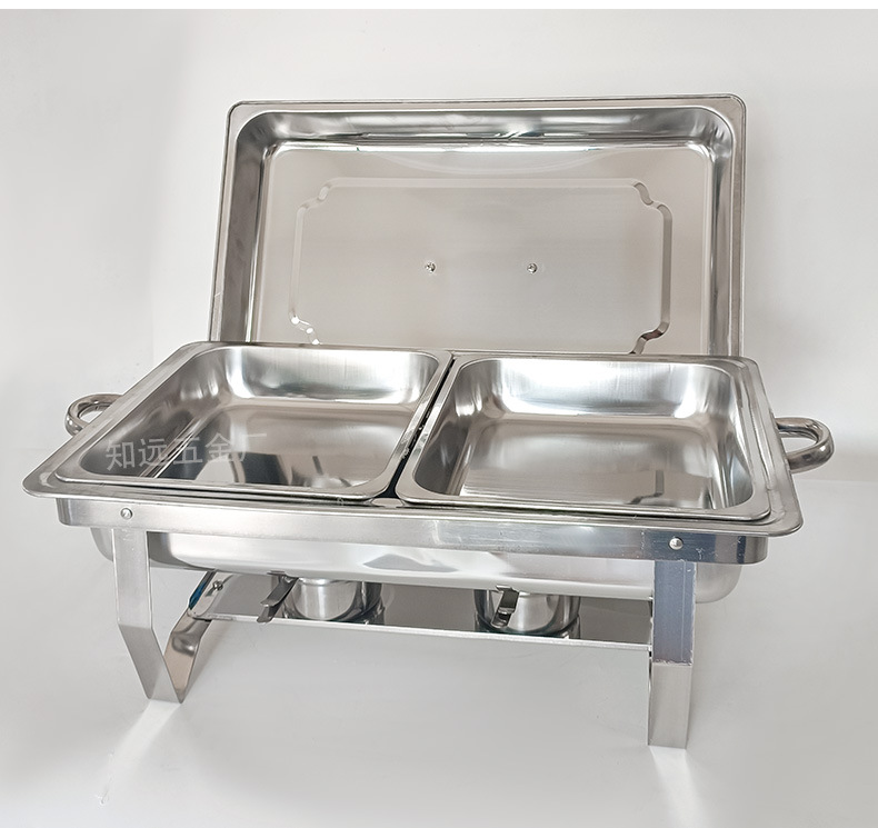 跨境货源不锈钢自助餐炉酒店餐厅商用加热容器可分格酒精保温炉具详情21