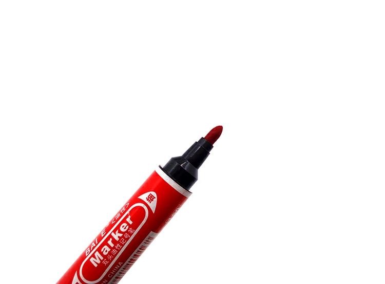 White Goose Quick-drying double-headed marker pen, large black colored outlining pen, large head pen, oil-based marker pen, logistics drawing pic 7