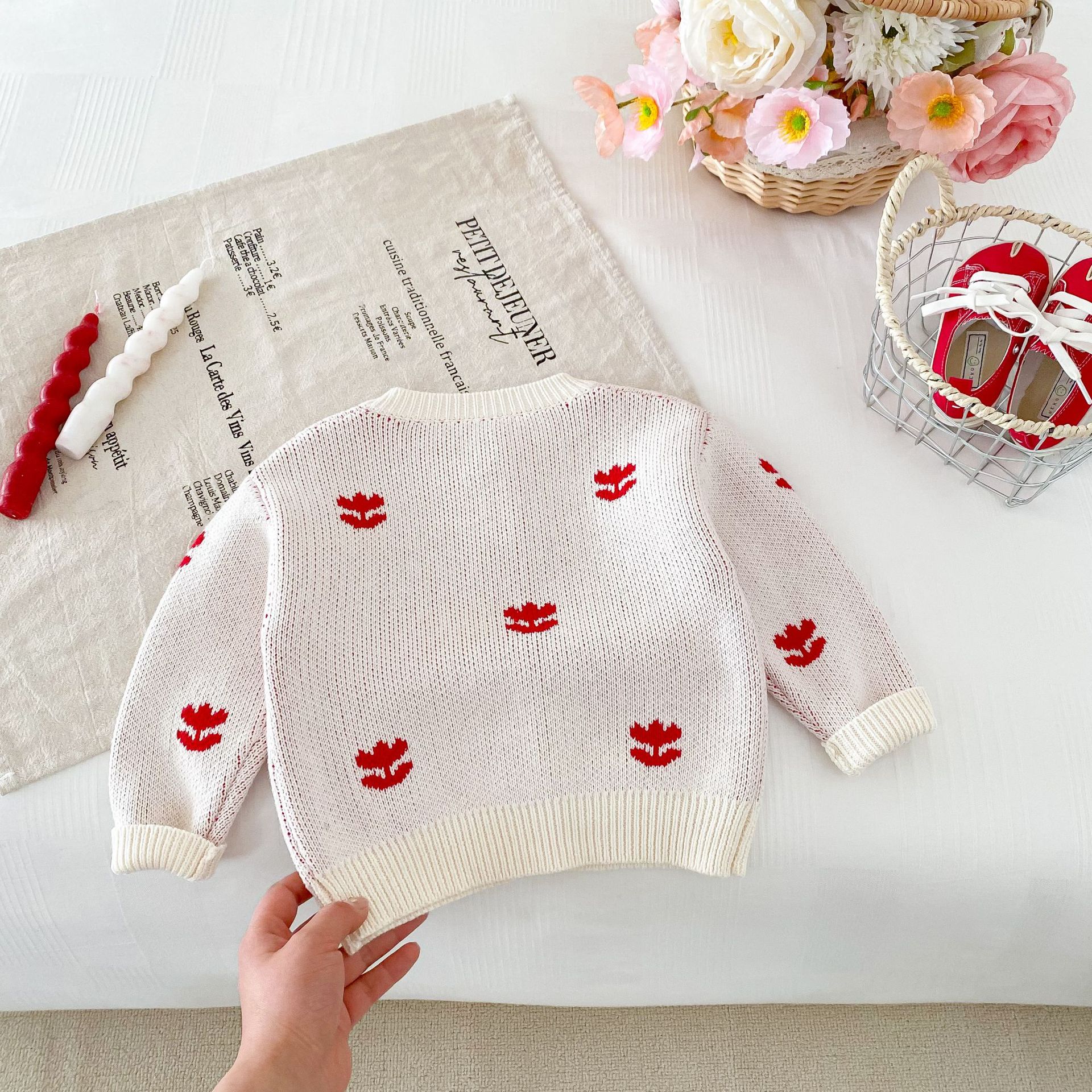 2024秋季新款中小童衣服韩版童装毛衣外套女童拼色公主针织开衫详情18