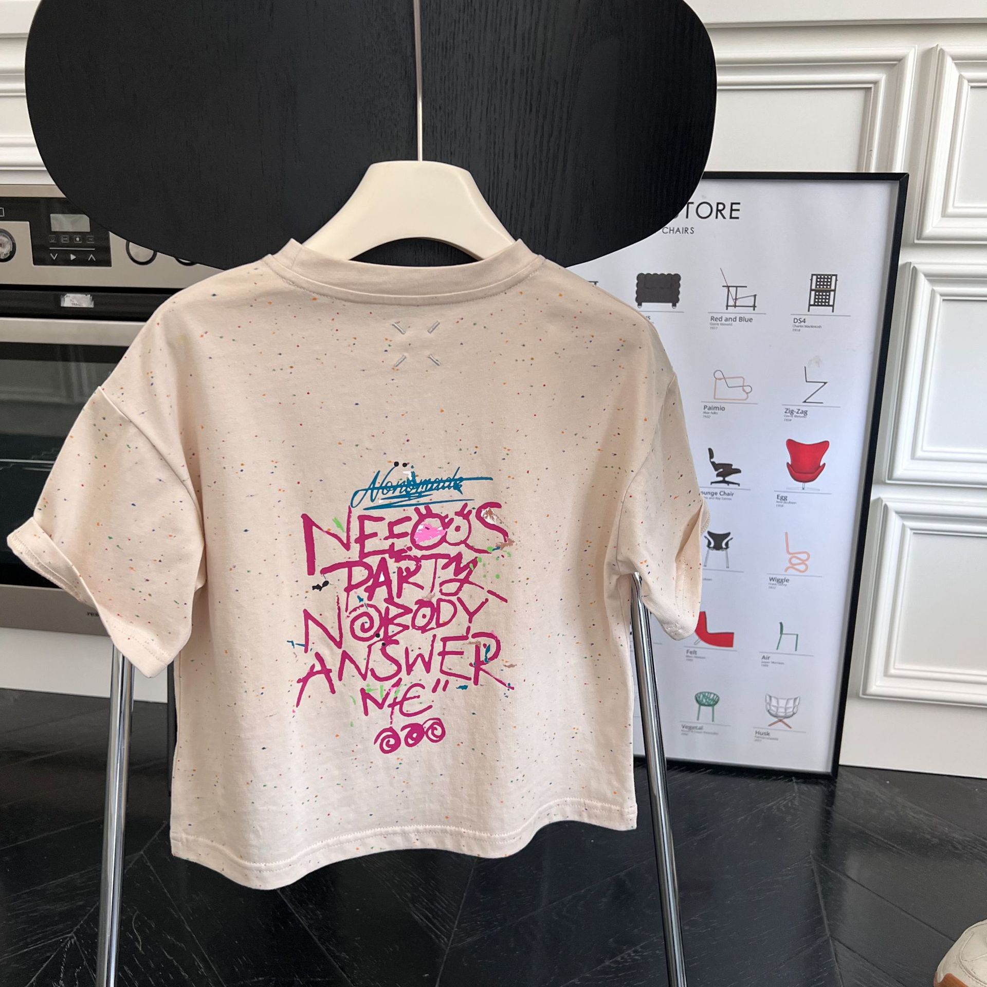 童装短袖2024夏季新款男童可爱涂鸦字母潮流T恤儿童百搭休闲短袖T详情8