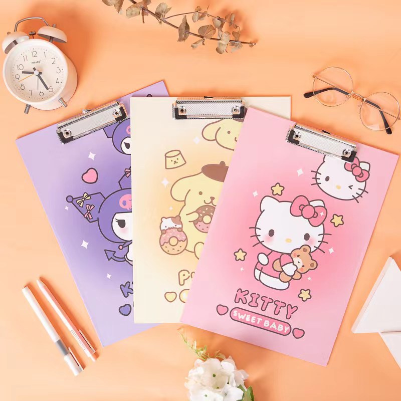 A4学生卡通写字硬垫板文件试卷资料夹板ins风三丽鸥可爱大号板夹详情13