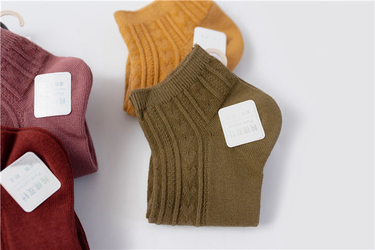 双针女士船袜 纯色日韩系学院风浅口女袜子全棉纯色百搭低帮棉袜详情32