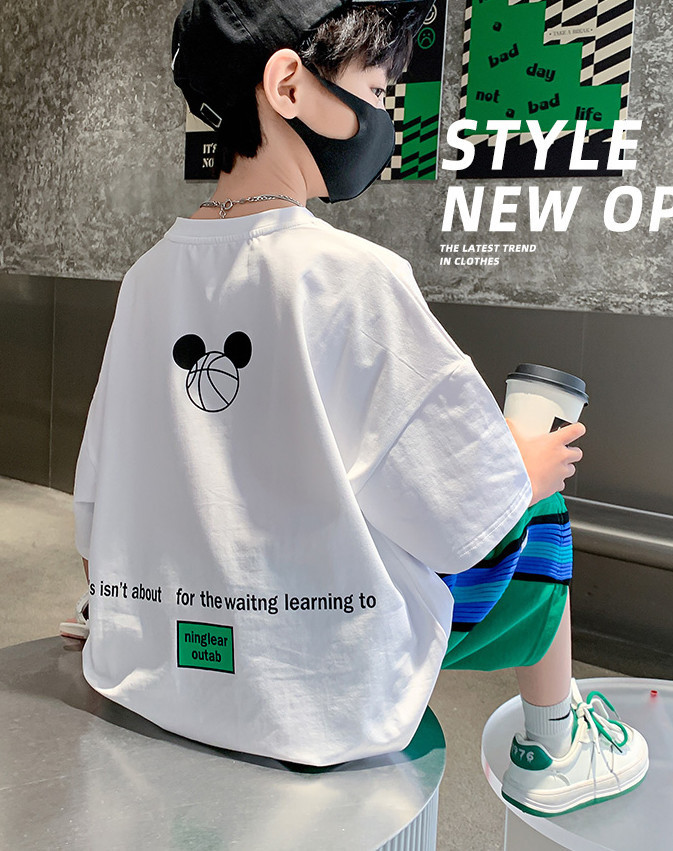 儿童装男童短袖T恤夏装2022年新款夏季男孩中大童夏款纯棉上衣潮t详情8