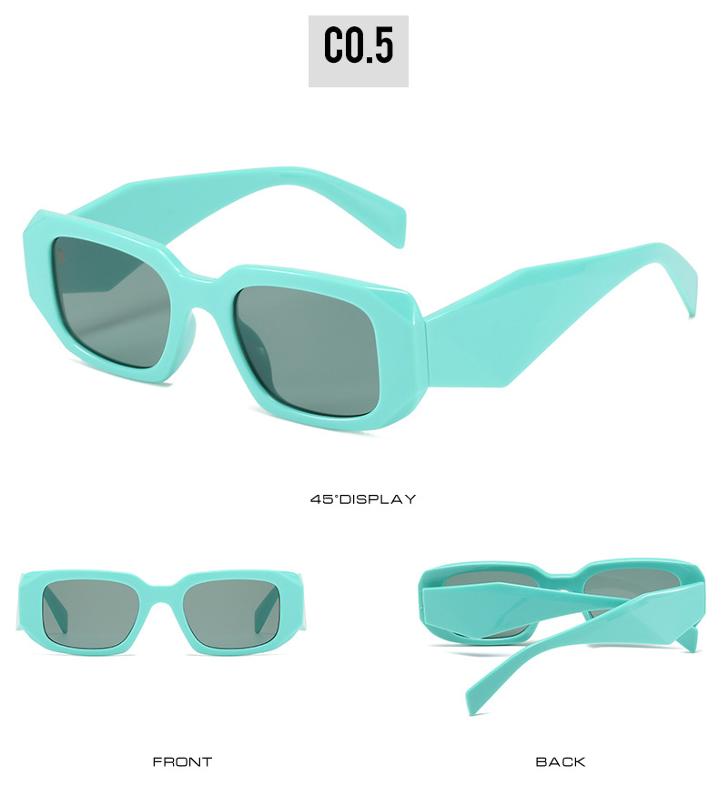 2021 new square-framed sunglasses, European and American personalized plastic-trimmed square glasses, personalized wide-leg sunglasses for women pic 11