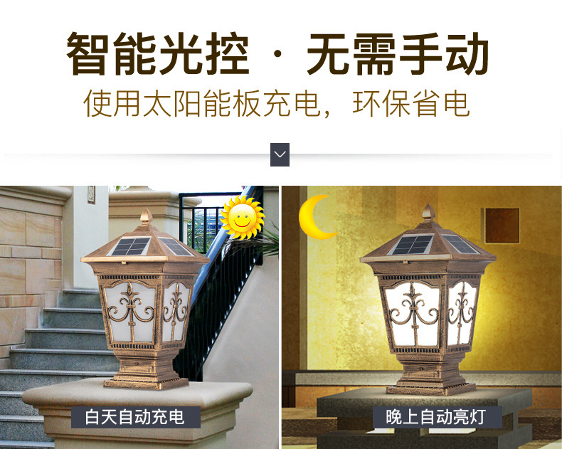 Solar lawn lights, community villa courtyard lights, garden lights, outdoor road and grassland lights, waterproof LED landscape lights pic 8