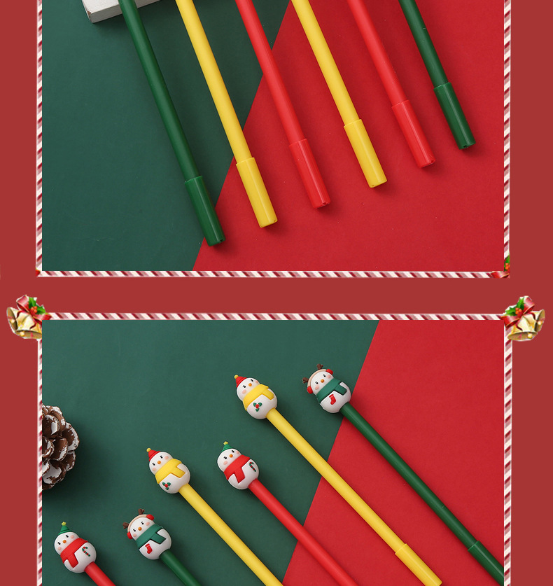 中帆中性笔批发2023新款圣诞雪人中性笔创意圣诞节水笔厂家直销详情13