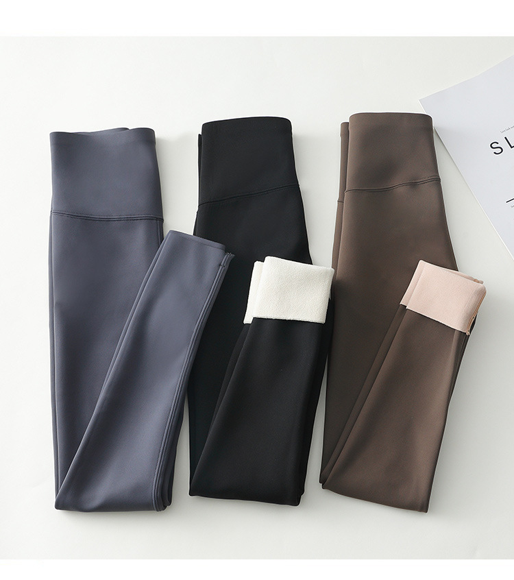 工厂直销加绒鲨鱼裤女2022春秋冬高腰提臀收腹裤芭比裤外穿打底裤详情38