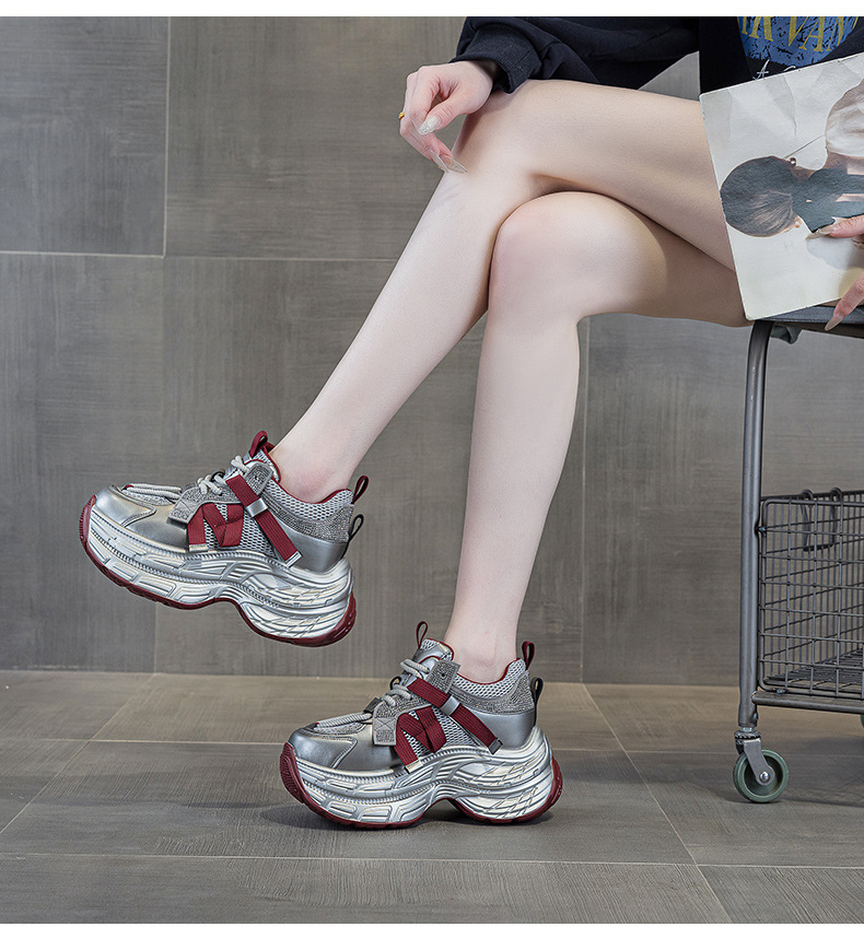厚底网红时尚老爹鞋女2025新款休闲百搭内增高轻便小个子运动潮鞋详情33