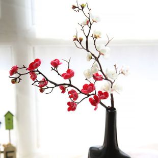 Beauty Finger Cherry Blossom and peach blossom Ins-style Nordic plum blossom artificial flower manufacturer home decoration wedding artificial flower MW38958 pic 7