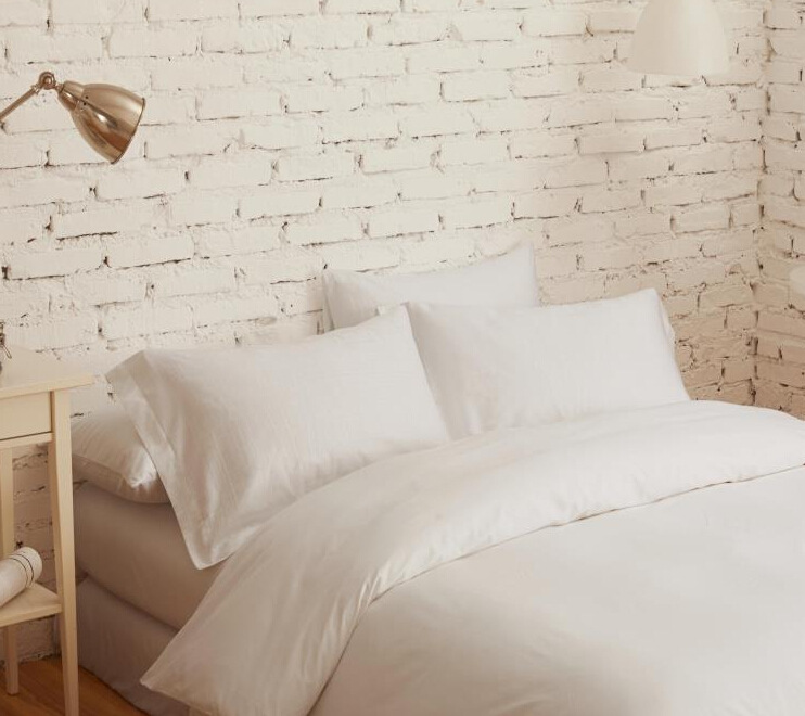 Shefan Hotel Supplies Pure white all-cotton brocade hotel bedding factory direct sales pic 5