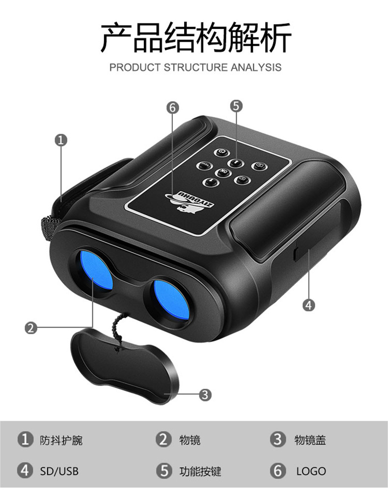 The new JG-D6860 digital night vision device from Liberty Tiger features laser multi-language real-time sharing of images and supports both photo and video recording pic 10