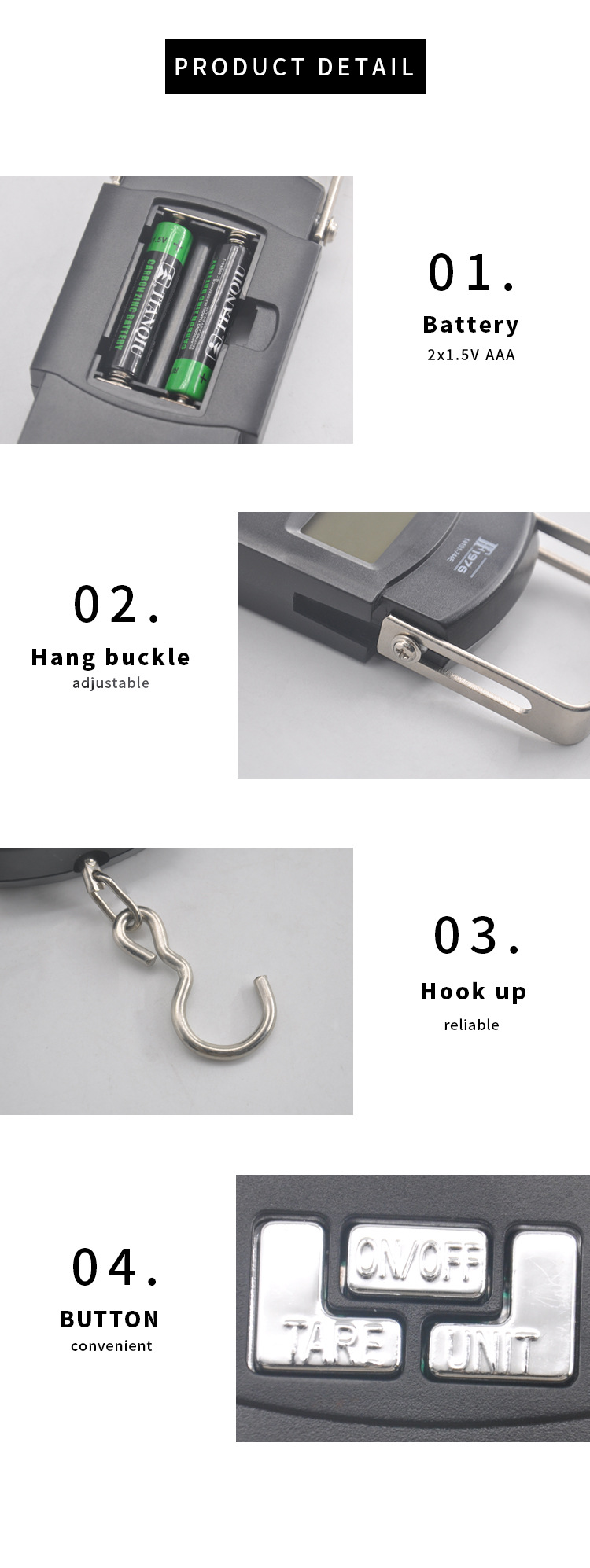 [FF1976-744E] Factory direct sales of household electronic portable scales, cross-border foreign trade electronic hook scales, electronic scales, portable luggage electronic scales pic 5
