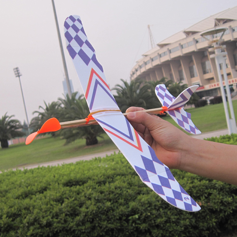 Mini miniature Thunderbird, divine bird, rubber band, power aircraft, glider, model aircraft, experiment, diy, science and education pic 2