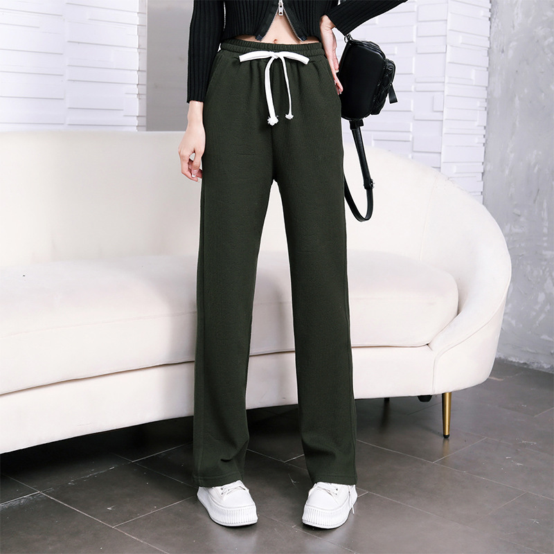 Early spring pure cotton fashionable casual set for women, loose, sporty and slimming straight-leg high-waisted wide-leg pants, zipper hooded jacket pic 68
