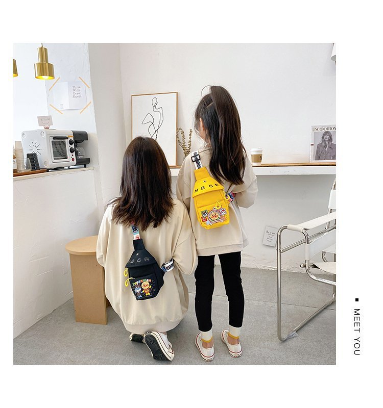 批发儿童胸包面包卡通超人包男女童帆布单肩斜挎包亲子手机儿童包详情17