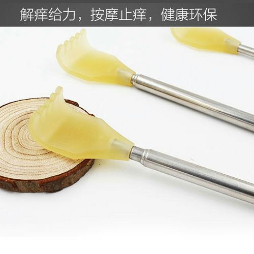 4 sections of telescopic stainless steel horn scratcher, scratch-back steel pipe, scratch-back rake, no need for gifts pic 2