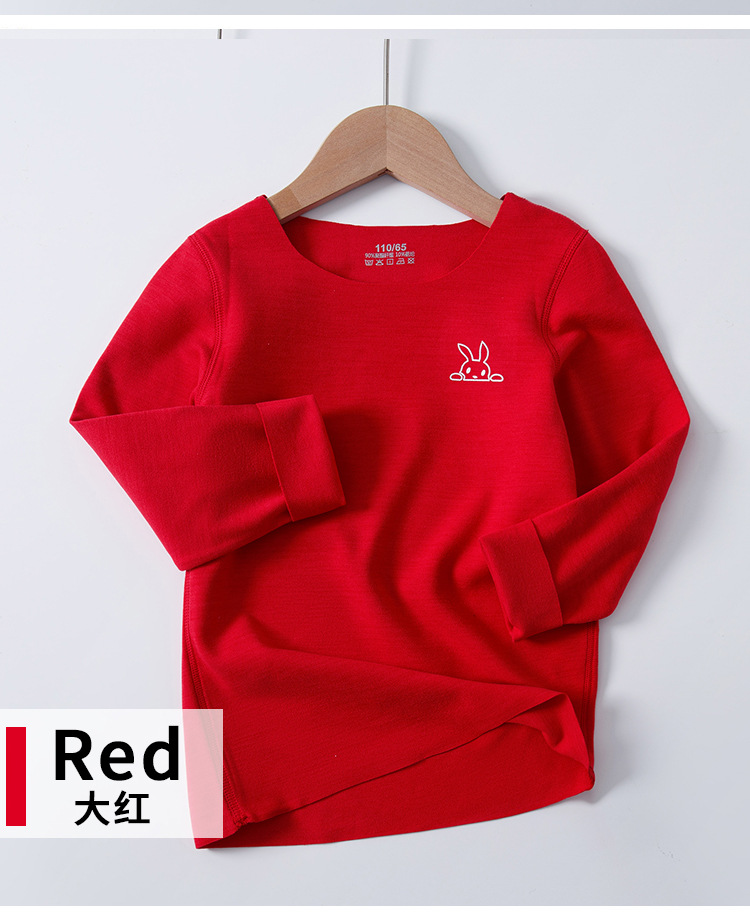 儿童无痕打底保暖上衣秋冬男女童AB面德双面绒单件长袖秋衣拼2详情23