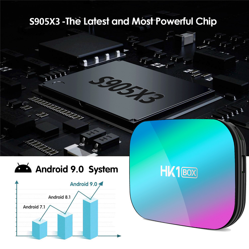 صندوق HK1 Box S905x3 أندرويد 9.4G +128GB جهاز تشغيل الشبكة بلوتوث TVBOX pic 5