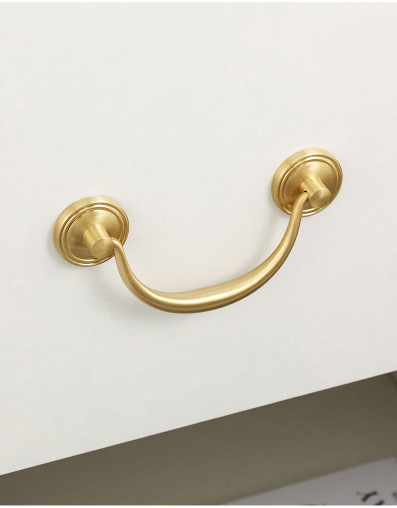 批发柜门拉手法式轻奢衣柜抽屉门把手美式黄铜柜子橱柜餐边柜拉手详情24