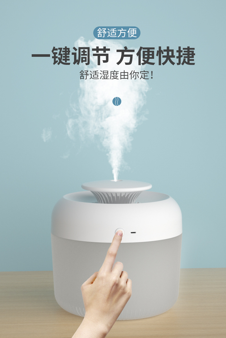 Creative usb large-capacity home silent office aromatherapy night light, air humidifier, gift alcohol wholesale pic 30