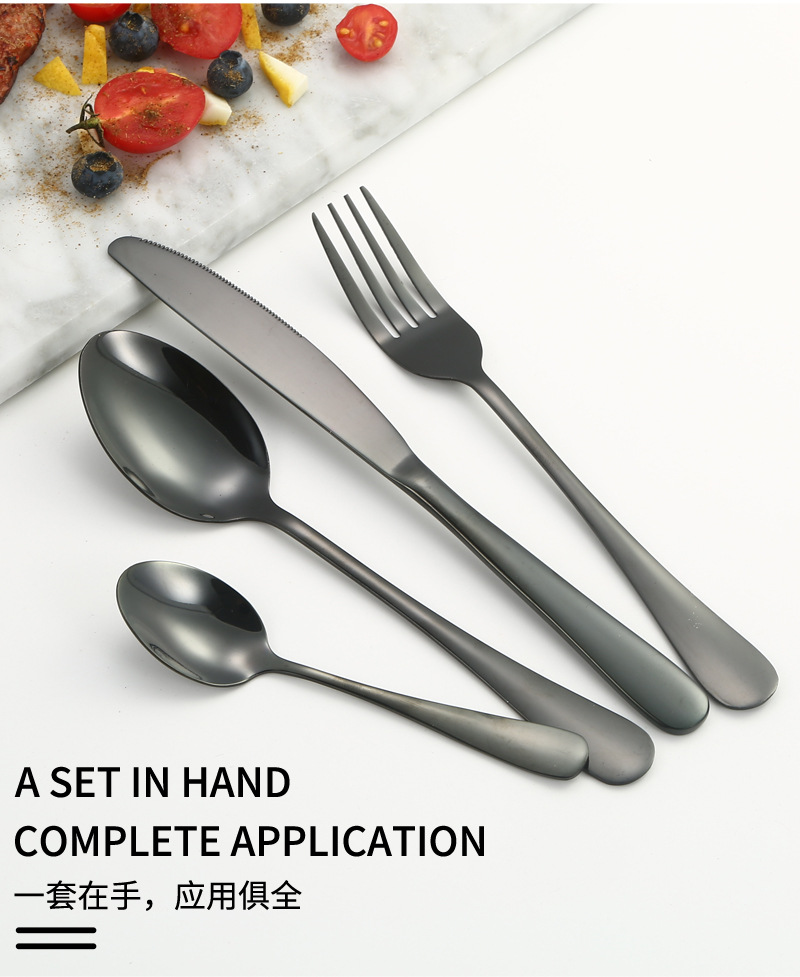 60件套餐具12人套装亚马逊美国站flatware set跨境1010不锈钢餐具详情4