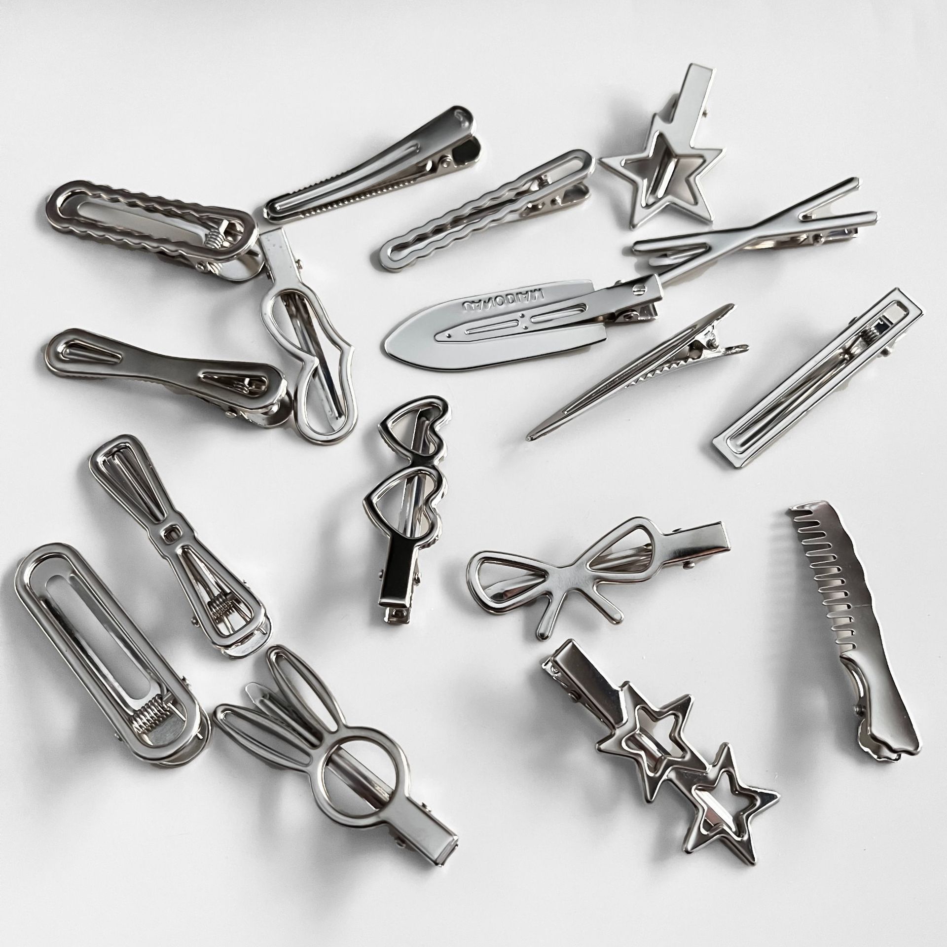 DIY multi-style irregular-shaped hair clips, color-preserving golden duckbill clips, bangs, broken hair, side hair accessories and accessories pic 3