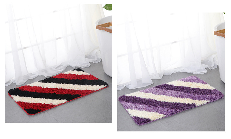 加厚几何浴室马桶三件套卧室客厅防滑垫子卫生间吸水脚垫入户地垫详情11