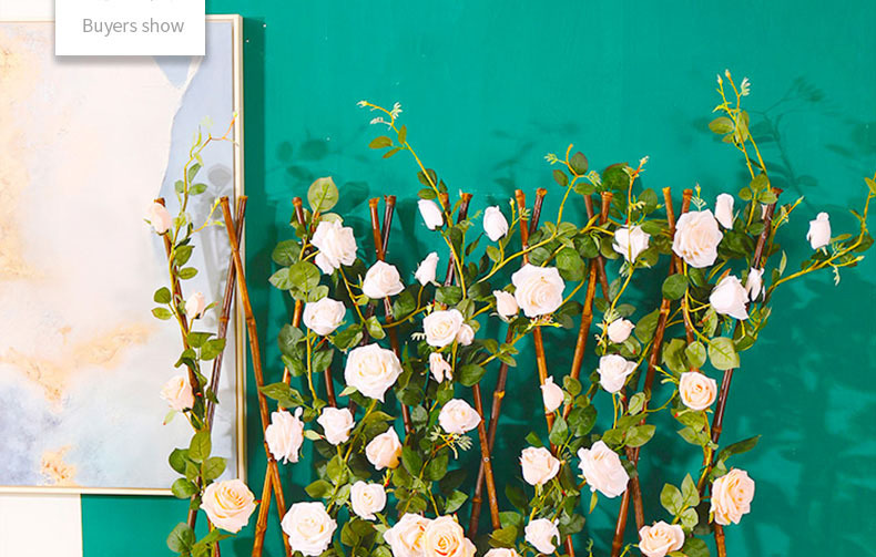 Wholesale decoration and arrangement of wedding artificial flowers, artificial flowers, vines, pink wedding roses, vines, artificial flower vines pic 7