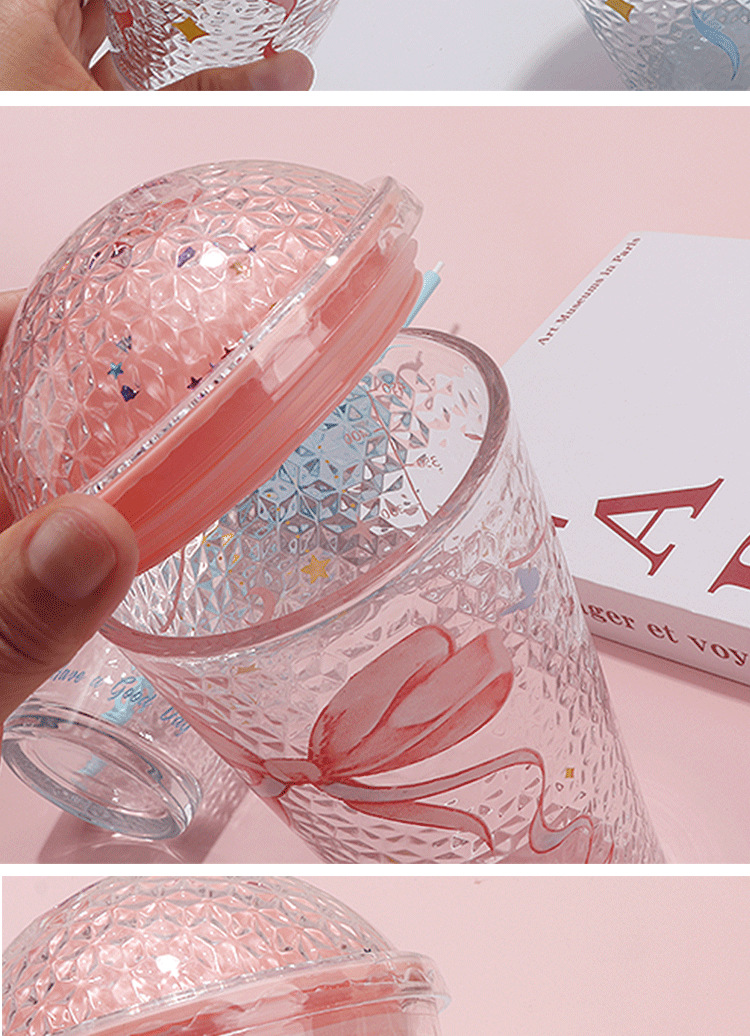 8615玻璃吸管杯女生水杯ins风玻璃杯高颜值办公室奶茶杯子创意碎冰杯详情6