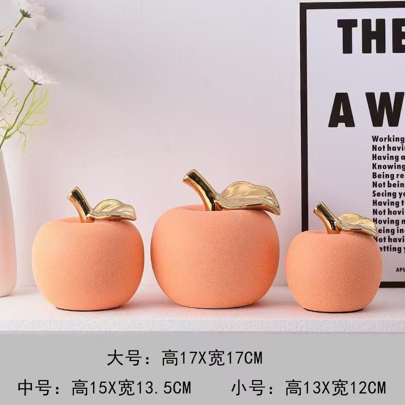 简约欧式家用酒店用定制苹果摆件电镀多彩多色详情17