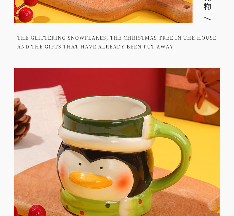 Creative cartoon mugs for female students, Korean version cute ceramic Christmas water cups with LIDS, milk mugs wholesale pic 17
