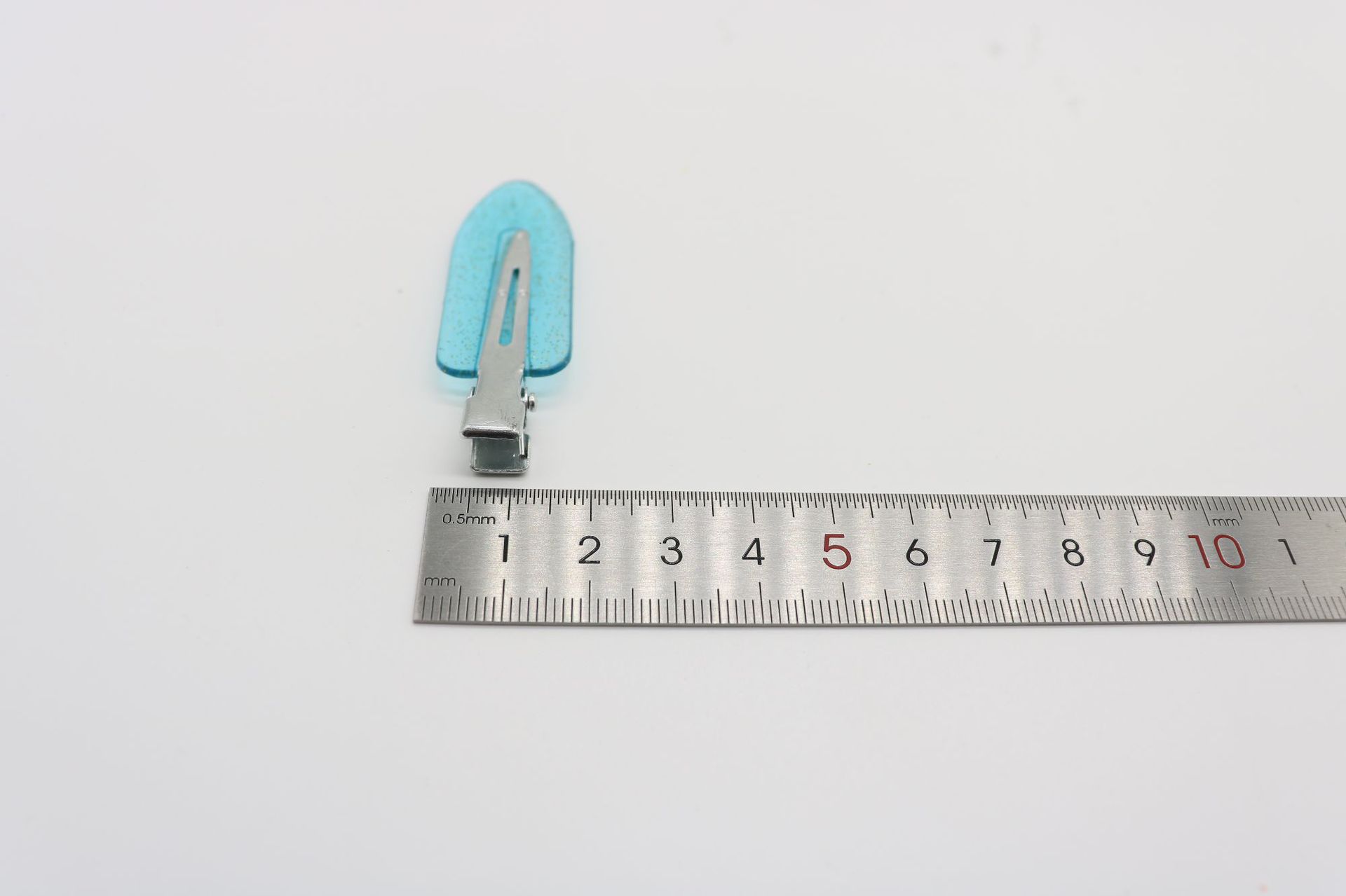 爆款甜美网红糖果色透明无痕发夹超闪充粉冲浪板发卡刘海碎发边夹详情4