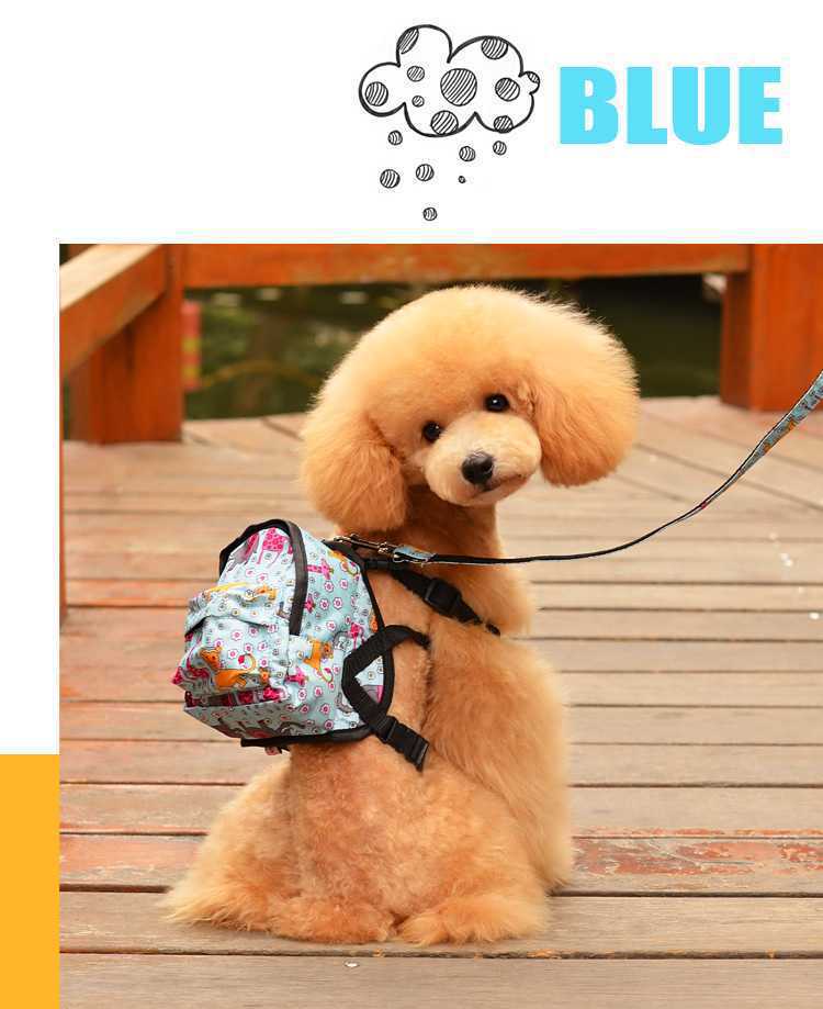 Pet backpack for portable and cute cartoon dog backpack with built-in leash. Dog schoolbag and pet backpack pic 17
