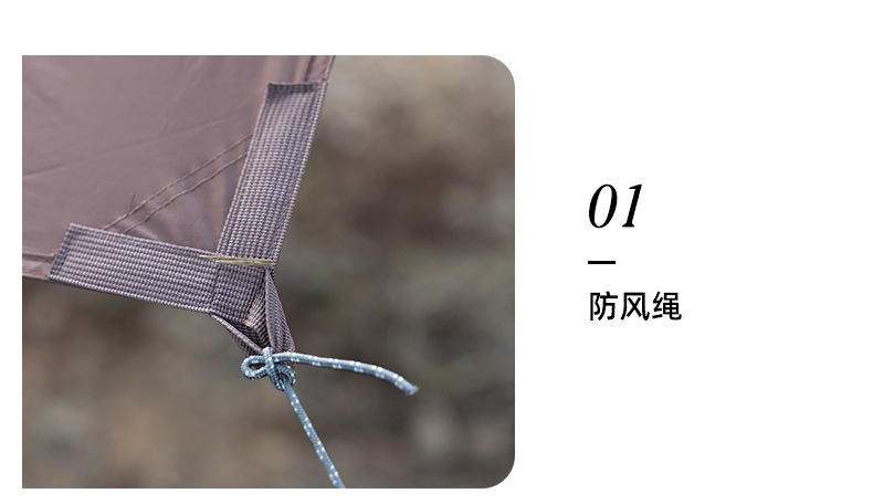 Feitu outdoor canopy tent with a large space, waterproof, UV-resistant and sun-resistant octagonal black rubber canopy tent for camping pic 12