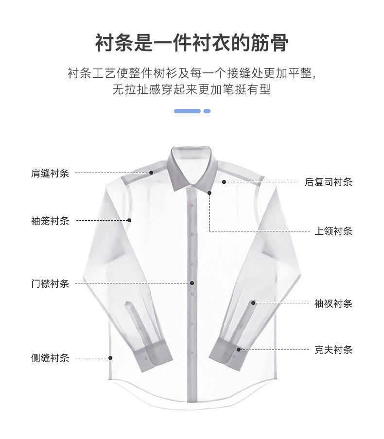 2024女士DP全棉商务长袖免烫吸汗暗门襟衬衫 V领企业白领衬衣详情9