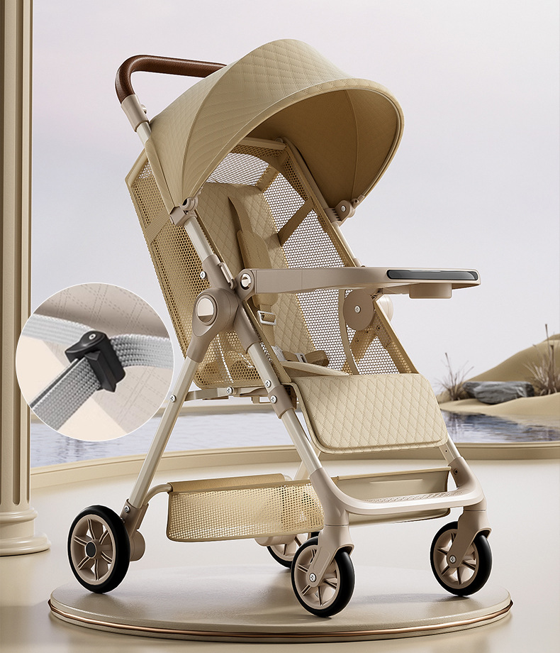 跨境婴儿手推车高景观遛娃神器便携式可坐可躺可折叠儿童口袋车详情8