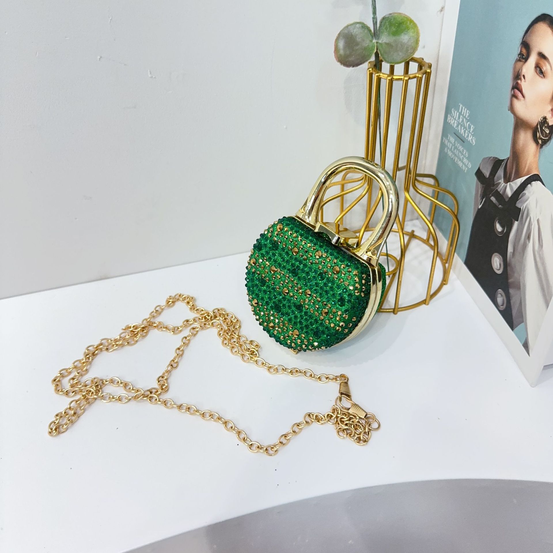 迷你包口红包女2025新款跨境外贸镶钻斜挎小包装饰包儿童包女包包详情25