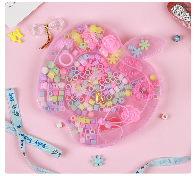 厂家直销创意塑料串珠diy儿童手工制作手链项链彩色串珠玩具批发配饰配饰详情11