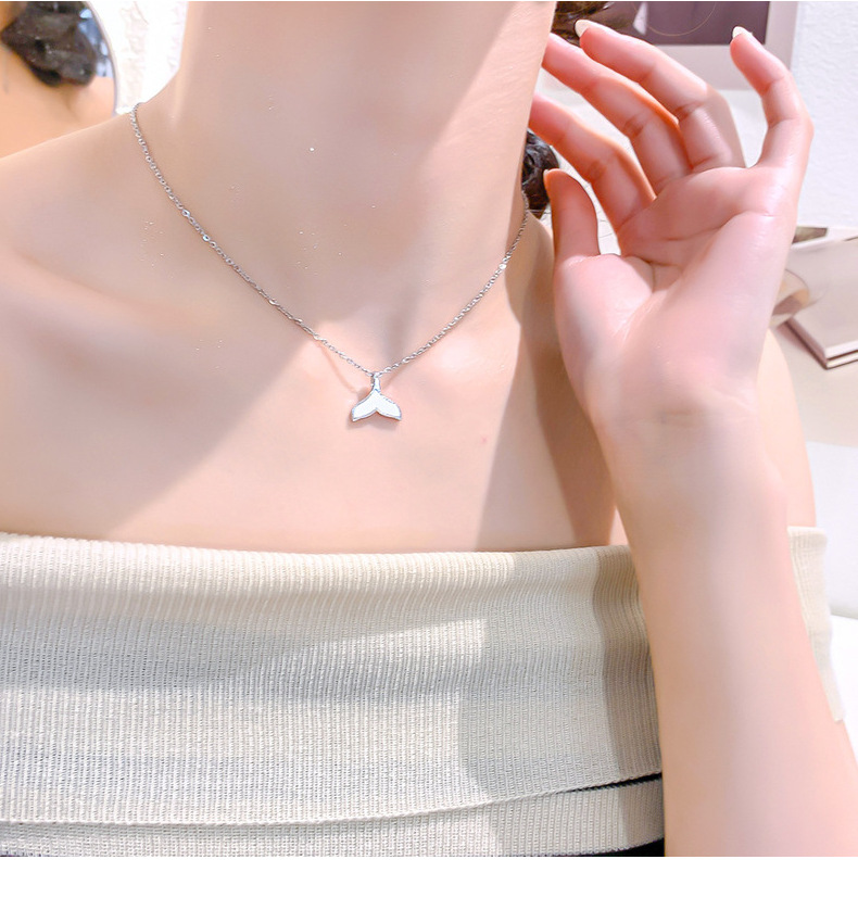 日韩轻奢设计感银色钛钢项链女ins潮小众百搭网红锁骨链高级颈链详情20